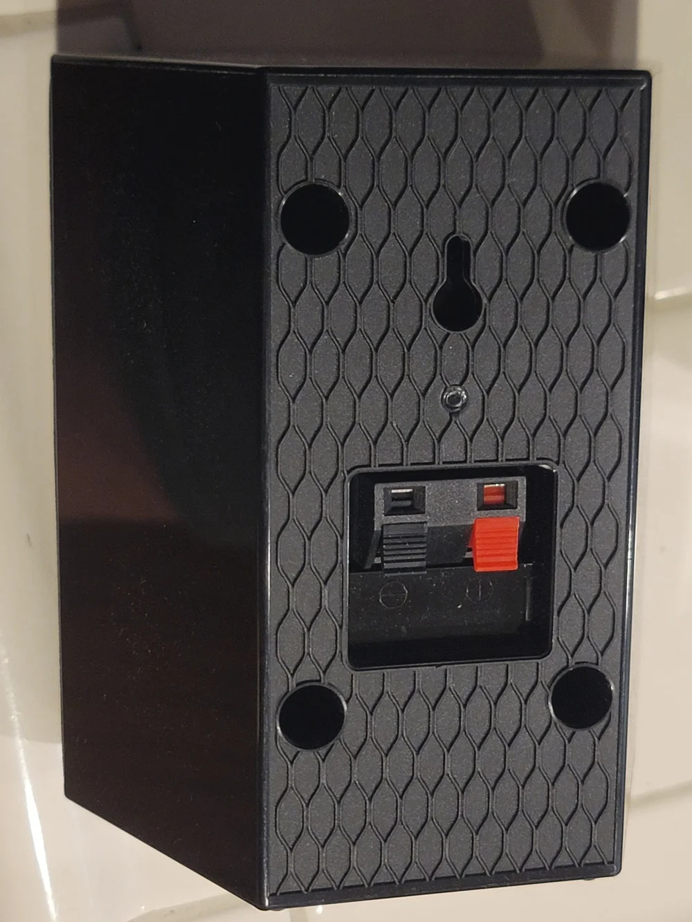 black Samsung PS-FS1-1 surround sound speakers